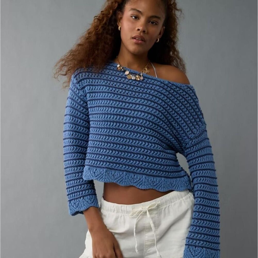 American-eagle Women's Blue Jumper